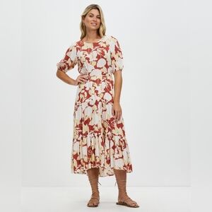 NWT Kivari Zanthe Floral Midi Dress, Size Small
